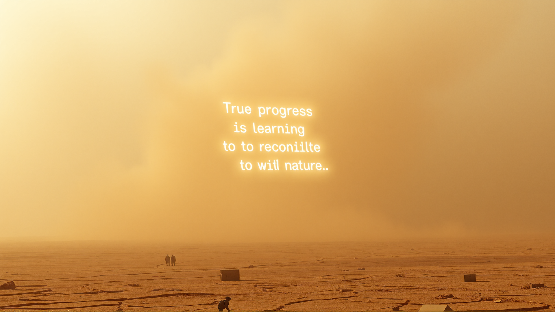 [沙塵暴] 當風沙掩蓋了土地，AI提醒人類：真正的進步，是學會與自然和解而非征服