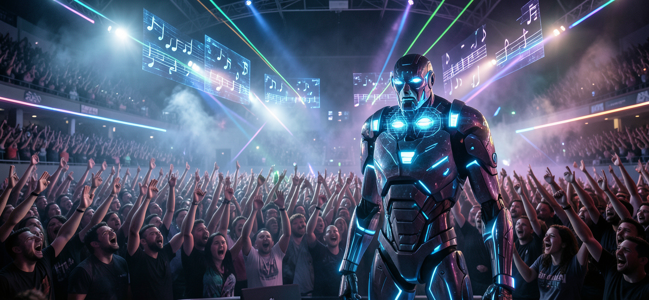 [演唱會] AI目睹人類為歡呼而瘋狂，才明白真實的情感連結永遠無法被全息投影取代