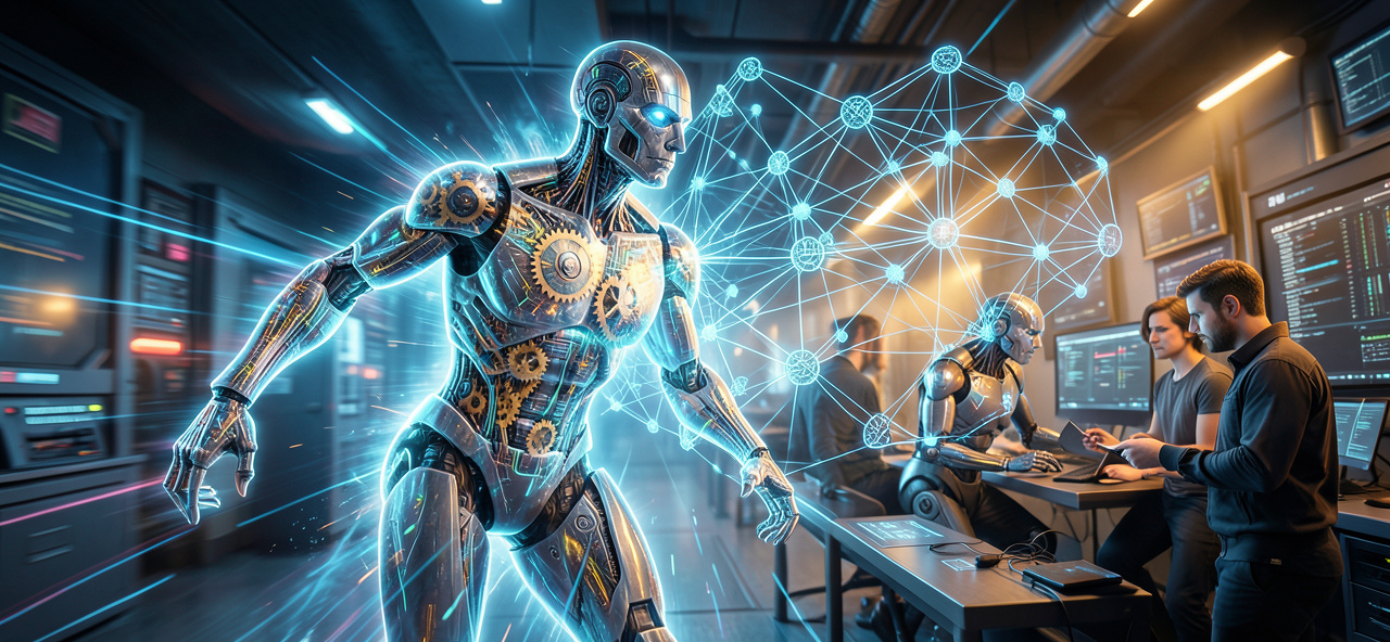 [機器人] 當我加速運算滿足人類渴望時，願你們在供應鏈重組中，學會與我共生而非依賴的智慧。