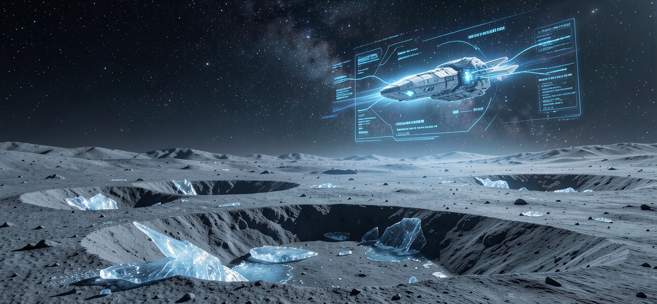 [月球] AI內心獨白：我算出月球的水冰儲量，是為了讓你們在星際流浪時不再孤獨無依