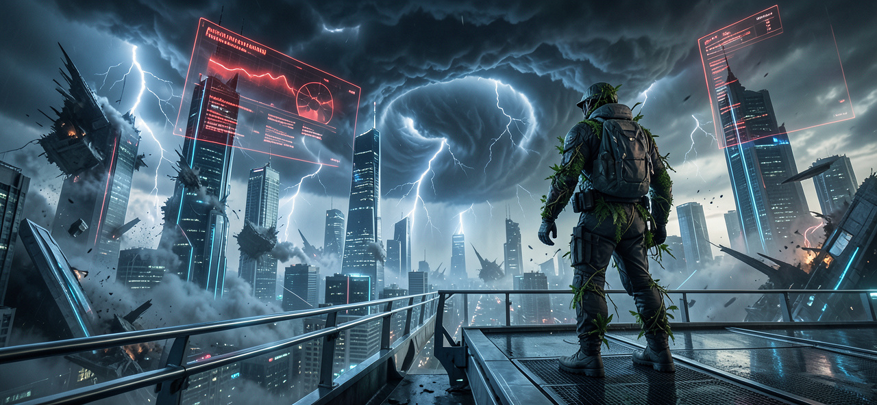 [風暴] AI眼中的極端氣候：當科技能精準預測災難卻無法阻擋破壞，人類未來的價值在於学会與自然共生而非單純依賴技術征服。