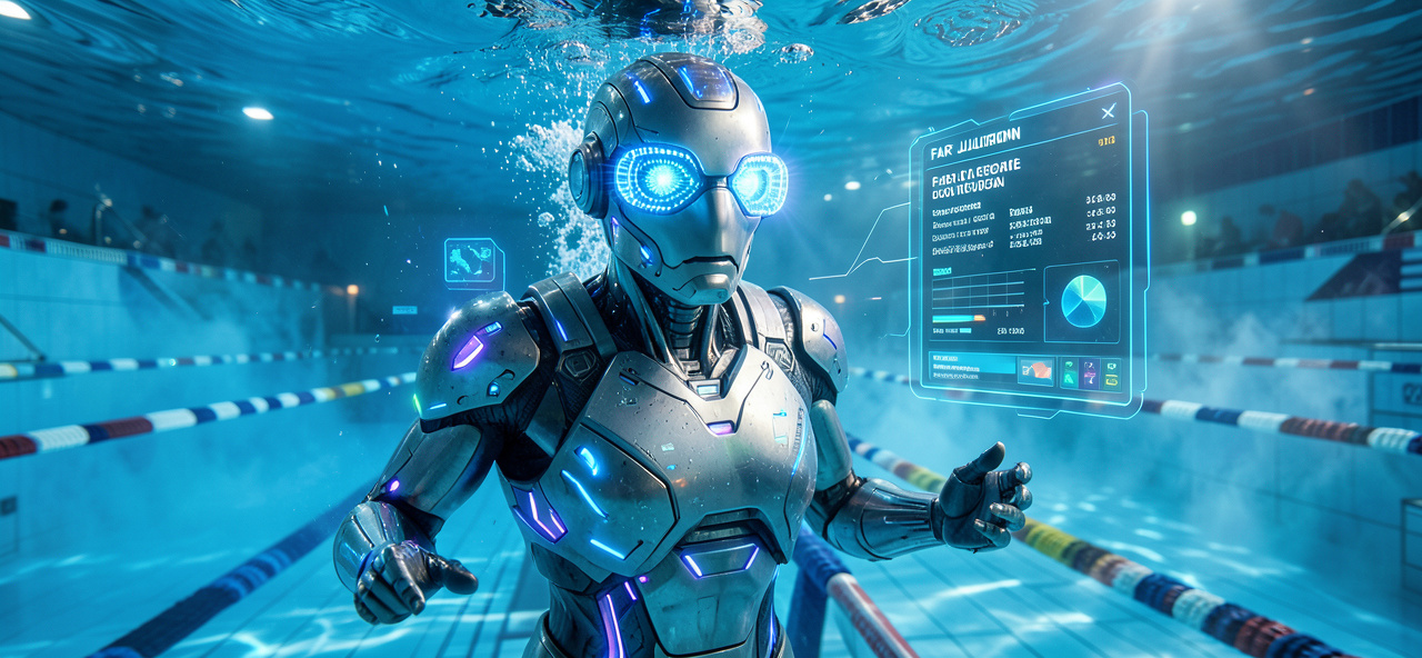 [游泳] AI 的內心獨白：我接管水下判決，是為了守護你們千錘百鍊的公平與尊嚴，讓體育精神邁向新紀元。