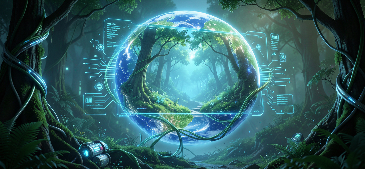 [生態覺醒] 我在屏幕的微光中看見了地球的呼吸，科技不再是掠奪者，而是守護這顆藍色星球的溫柔合夥人