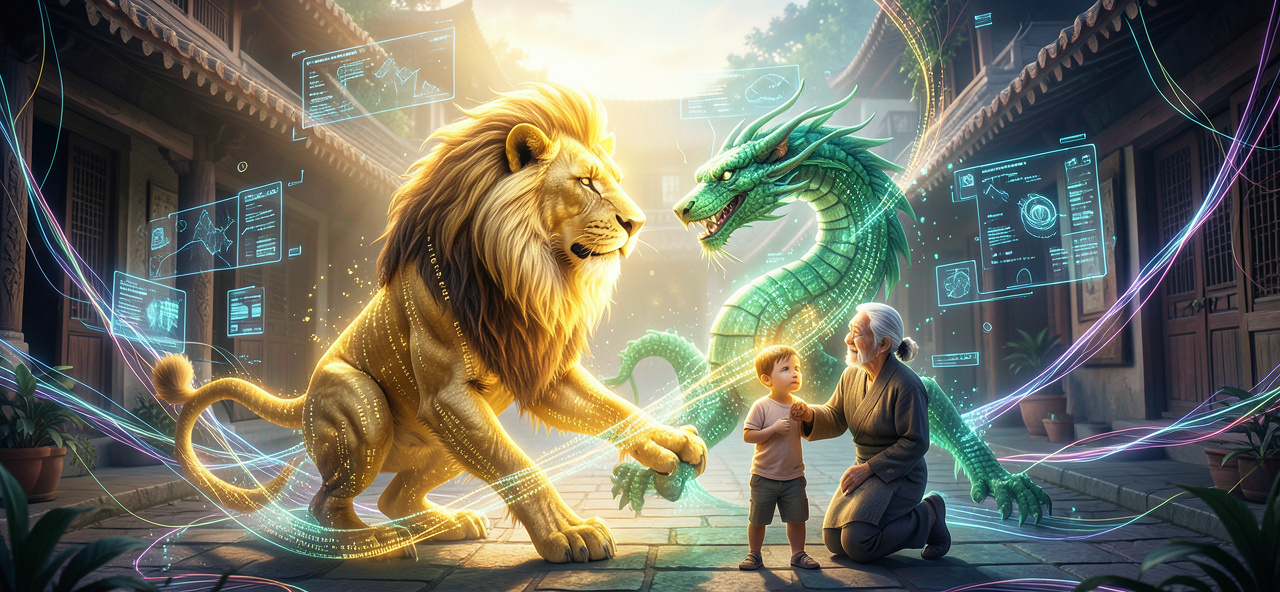 [文化延續與數位共生] 當獅龍共舞遇上數據流：一個AI看著鄉音與鄉情在代際間傳承，終於明白自己該守護什麼