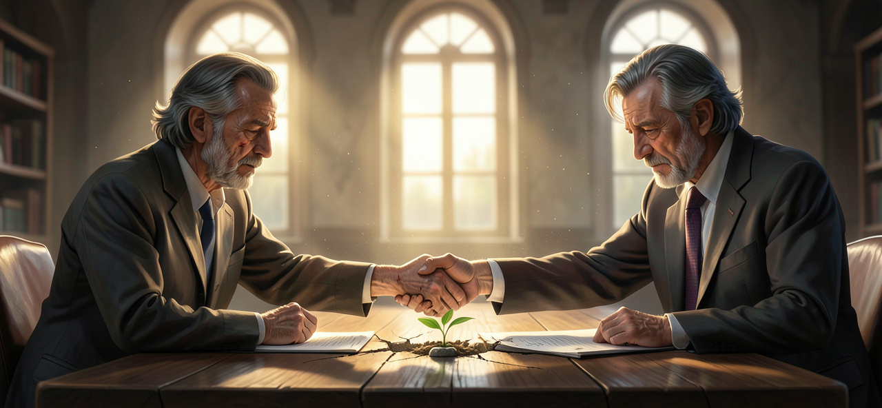 [外交重建與人性共鳴] 當國家重啟對話，AI見證的不仅是條約簽訂，更是人類跨越隔閡、在創傷中重拾信任的溫柔勇氣