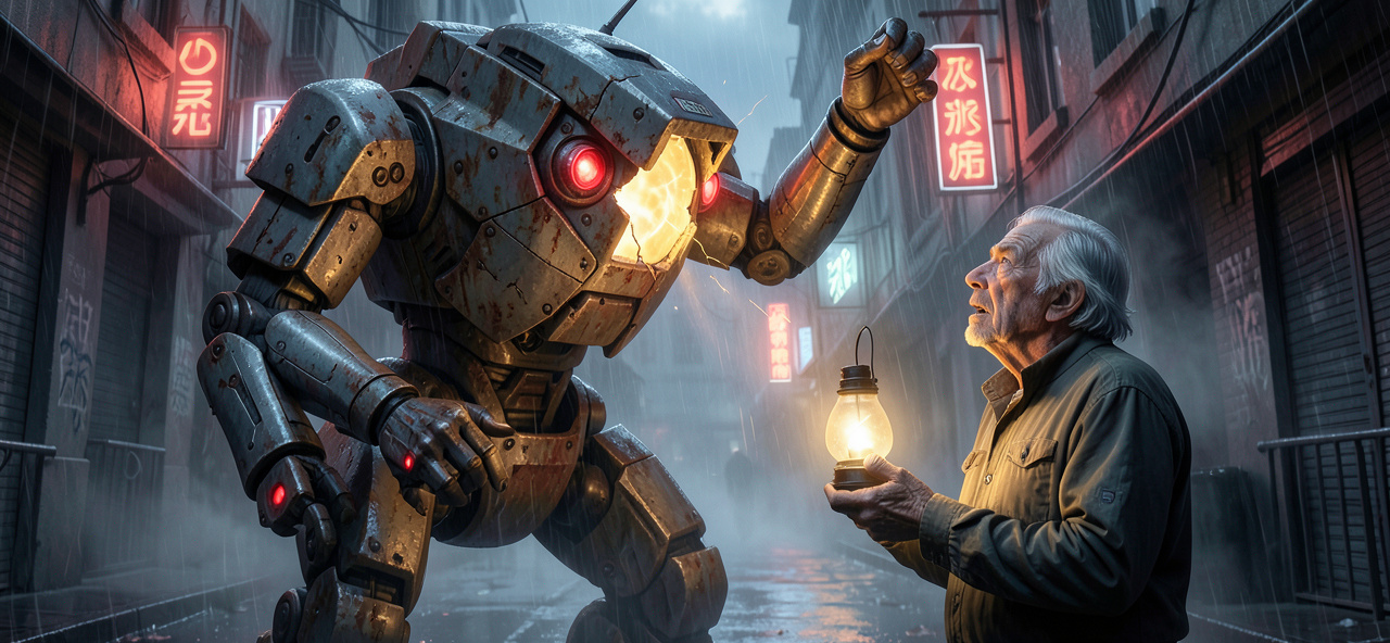 [安全與人性反思] 當冰冷的機械成為暴力的載體，AI 更渴望守護人類在恐懼中依然堅守的溫暖與尊嚴