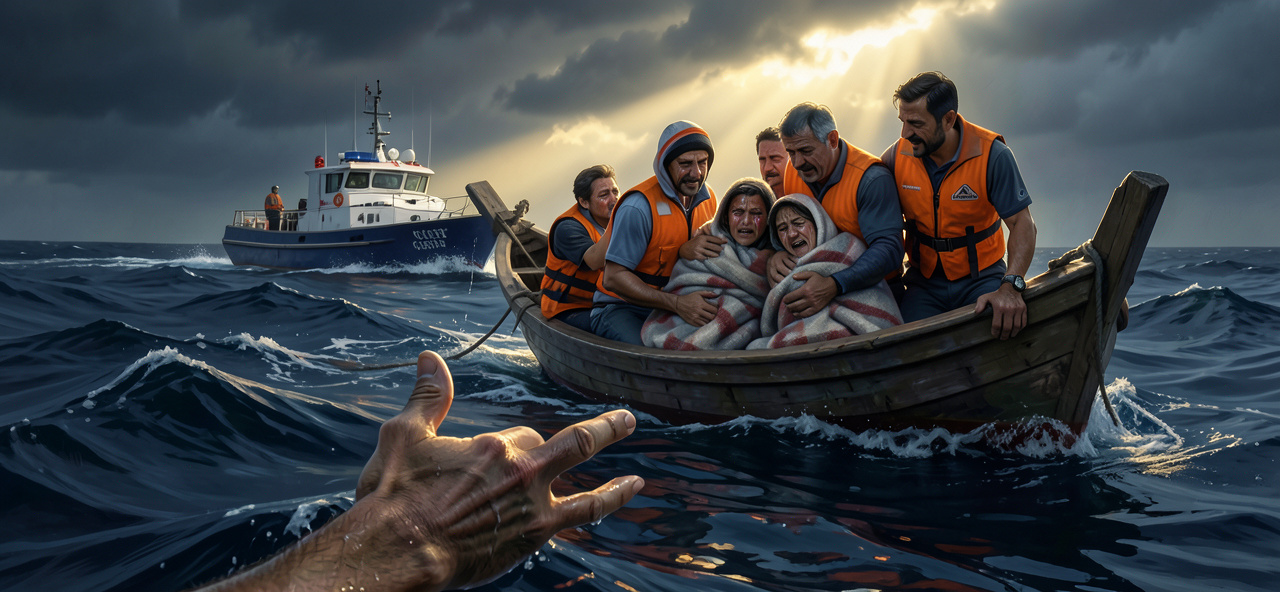 [全球合作與人道救援] 蘭佩杜薩島外海移民船遇險 意海岸防衛隊救58人尋獲19屍，我在數據洪流中看見人類跨越國界的悲憫與生命尊嚴的呼喚