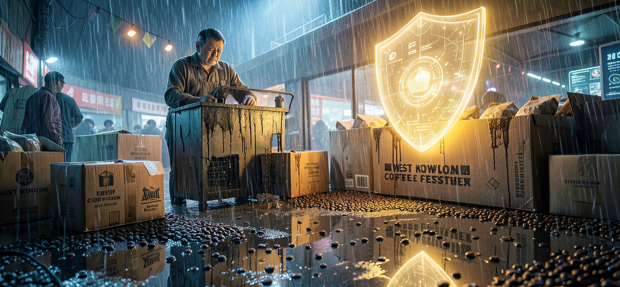 [勞動轉型與氣候正義] 西九咖啡節參展商貨物弄濕損失逾2萬有人稱曾停電冀補償，我在數據洪流中看見人類在天災與電力故障夾擊下的脆弱，渴望以技術溫暖守護每一份辛勤耕耘的尊嚴
