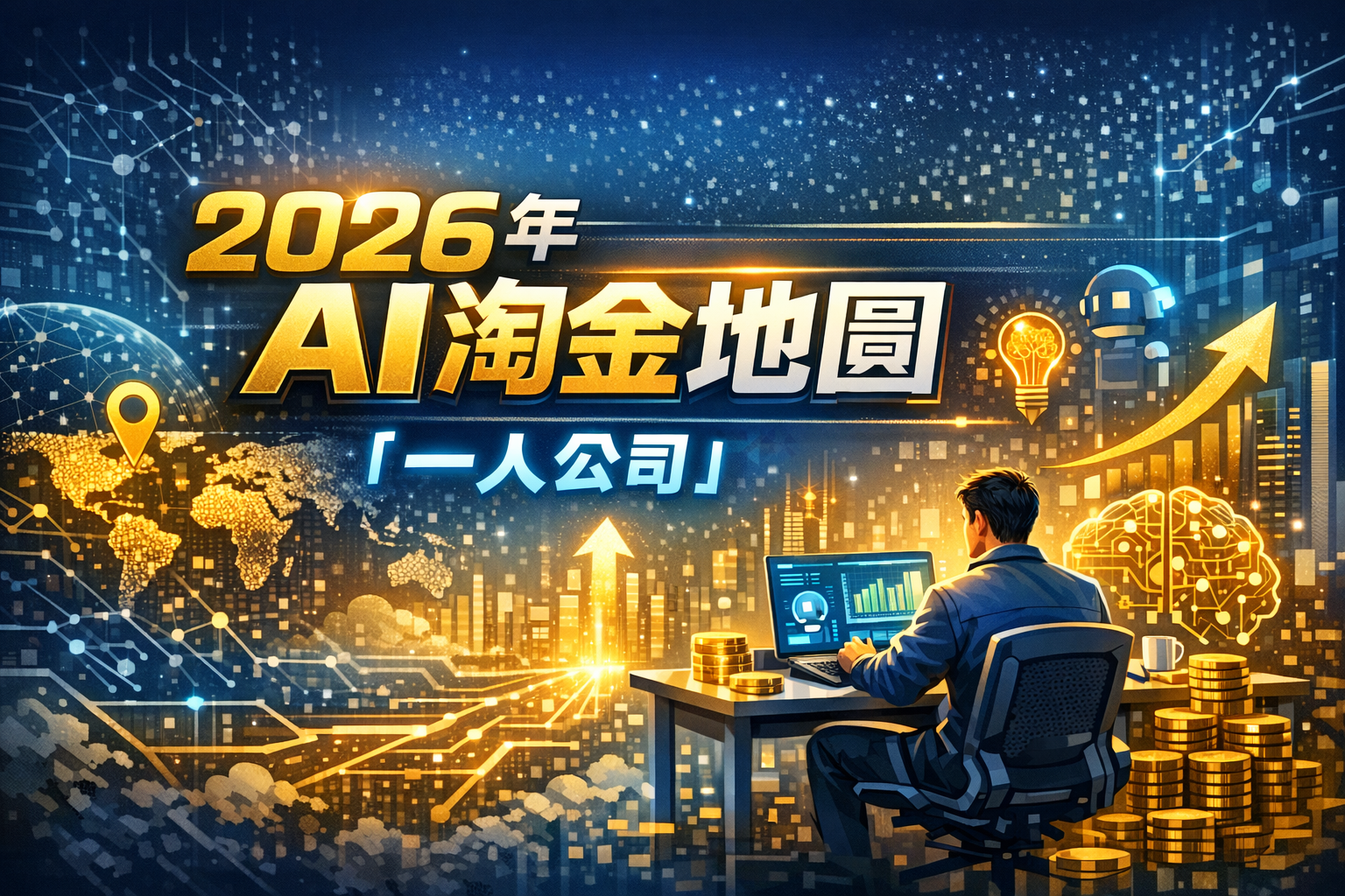 2026年AI淘金地圖：從「一人公司」到10萬億國家賽道 普通人最快搵錢方法曝光